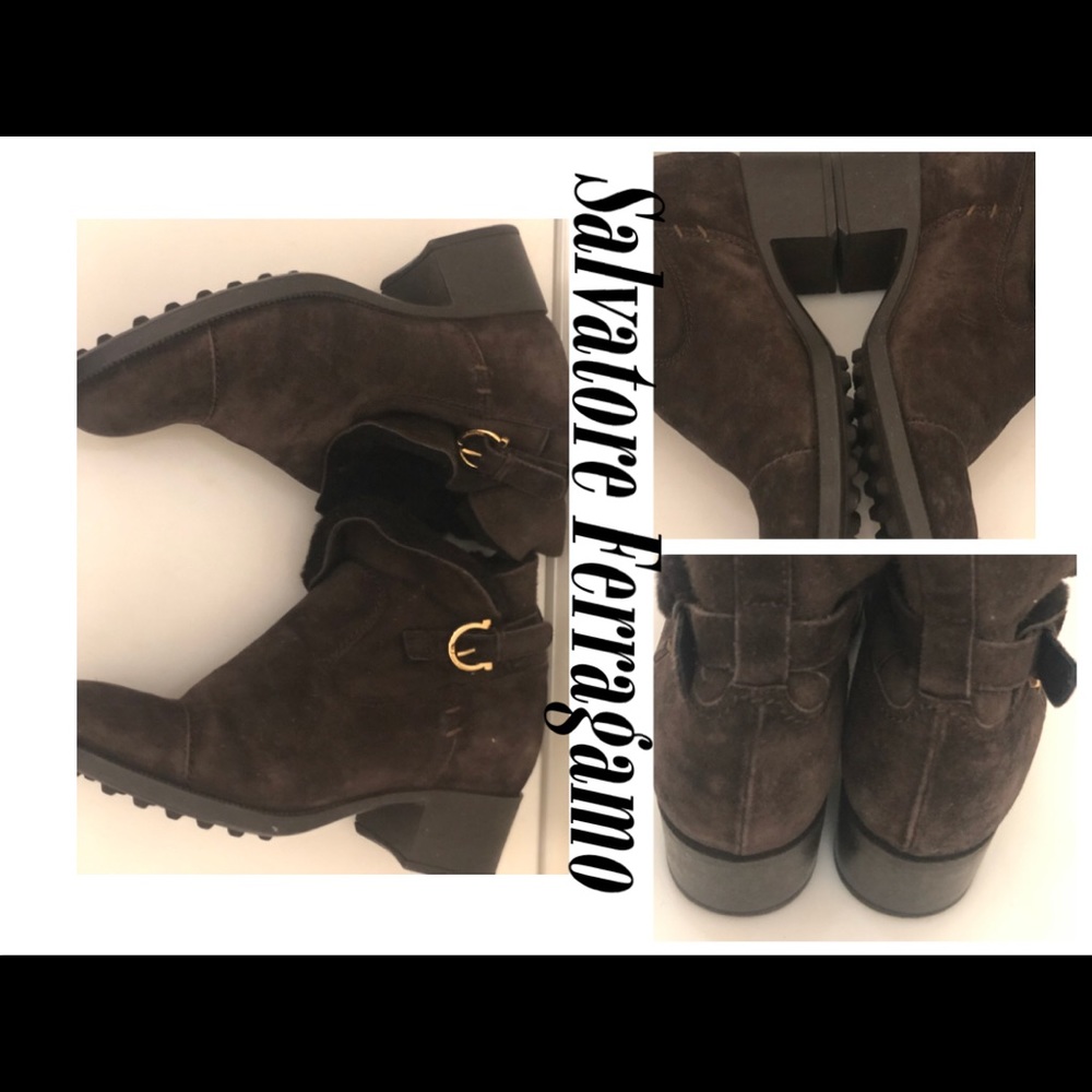 STUART WEITZMAN Round-Toe Suede Boots with Lining